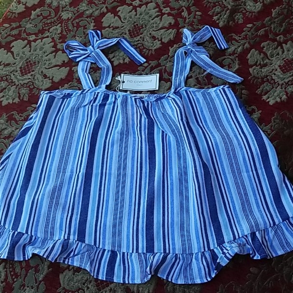 NWT. Summer Shirt, ties on Shoulders. - Picture 1 of 6